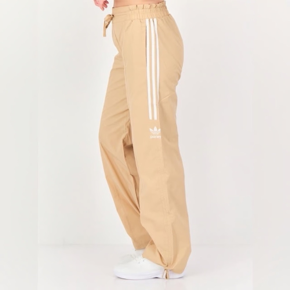 NWOT Adidas Parley Track 3-Stripes High-Rise Ruched Pants Casual Women’s Small
